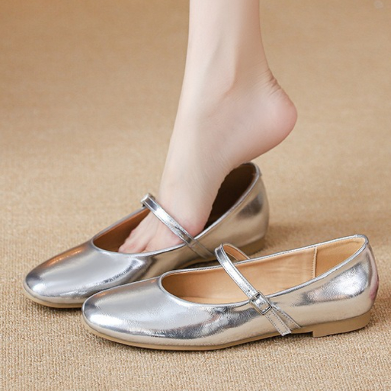 Heels - Zilveren Ballet Flats Schoenen Vrouwen Elegante